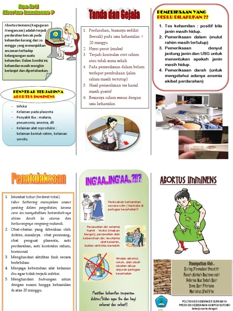 Leaflet Abortus Imminens