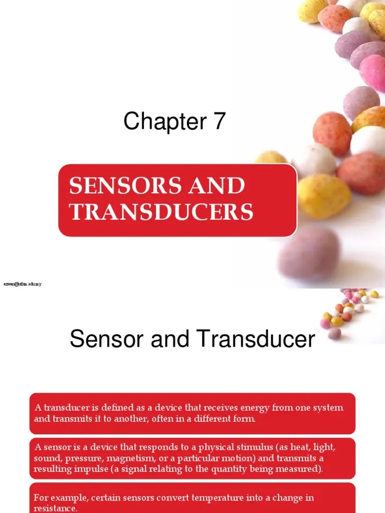 Chapter 7 Sensors and Transducers PDF Electrical Resistance And Conductance Capacitor