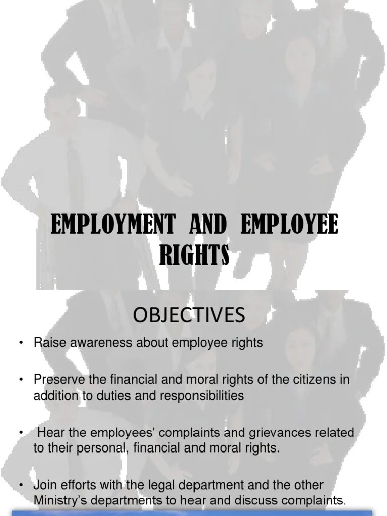 Employment and Employee Rights Ppt Employment Occupational Safety