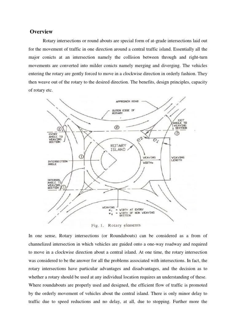 Rotary Intersection (Road) Traffic