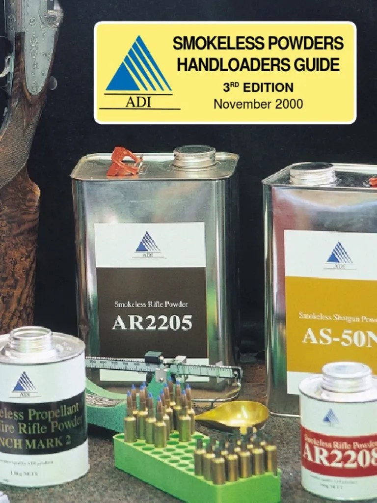 ADI Reloaders Guide 2000 Cartridge (Firearms) Gunpowder