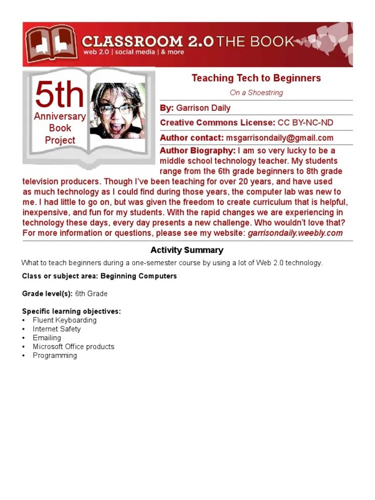Garrison Daily Teaching Tech To Beginners PDF Google Scratch