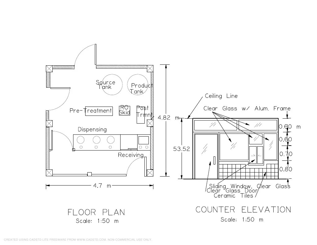 Sample Water Refilling Station Floor Plan PDF