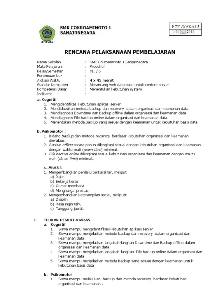 1.3. RPPMerancang Web Database Untuk Content Server