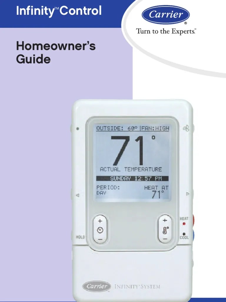 Carrier Infinity Control Owners Manual PDF Workweek And Weekend Hvac