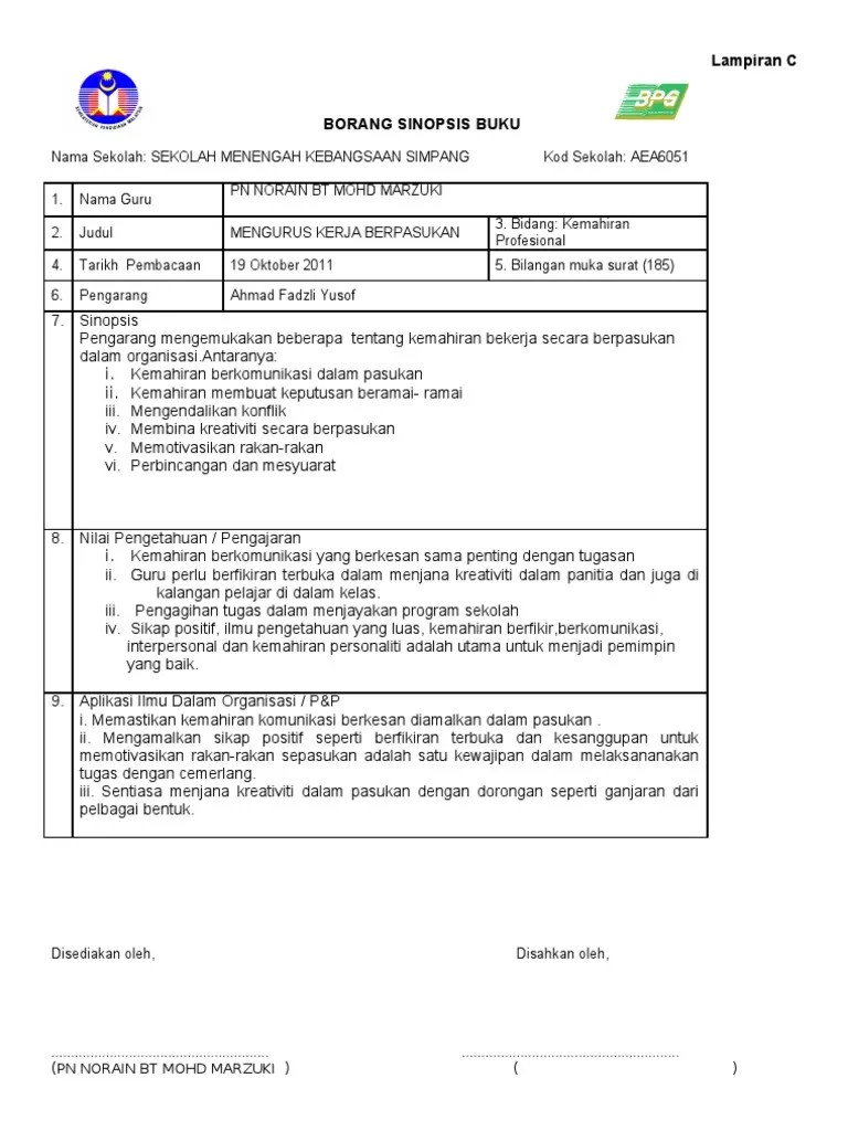 Bacaan Ilmiah Sinopsis Buku Ladap 2020