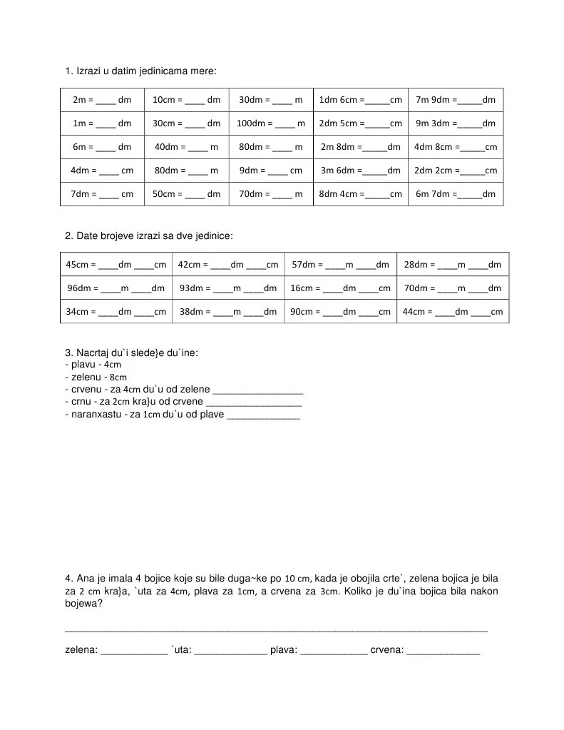 Matematika - Zadaci Za Vezbanje | PDF