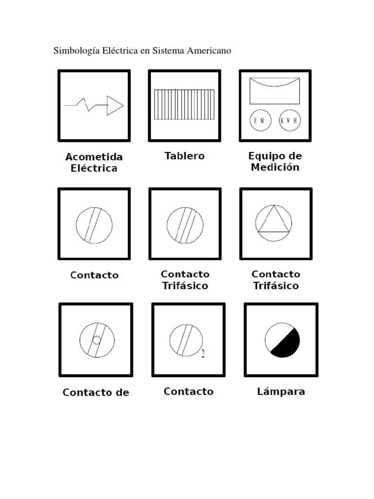 Simbología Eléctrica en Sistema Americano | PDF | Transformador | Relé