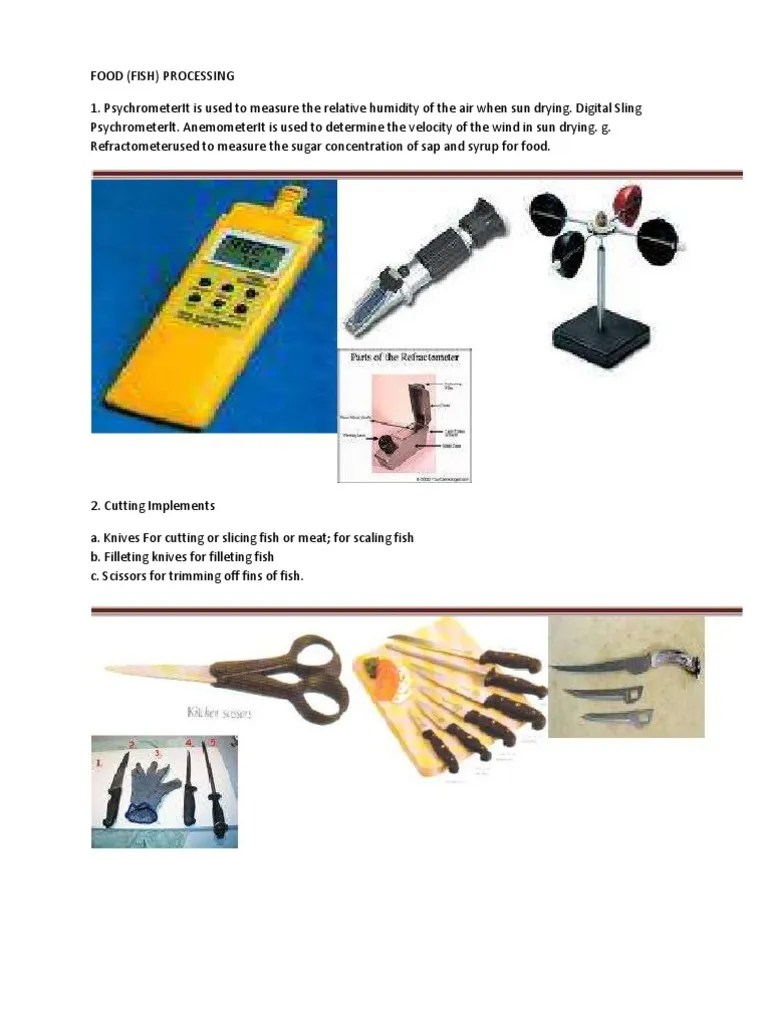 Fish Processing Tools & Equipt Food And Drink Food & Wine