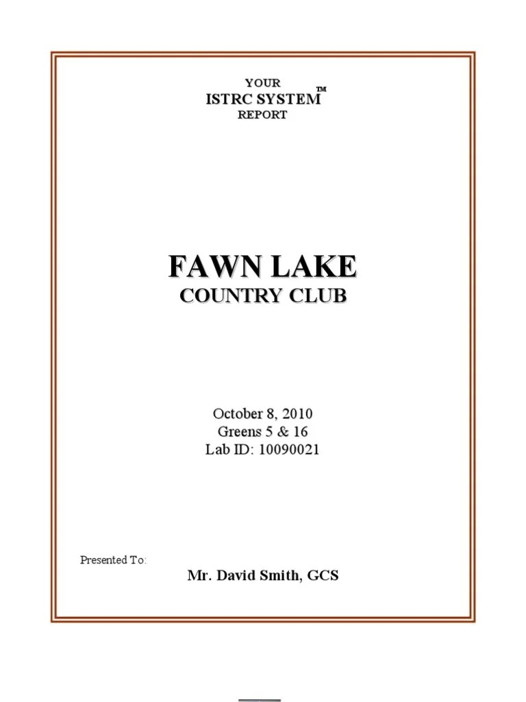 Fawn Lake C C ISTRC Report 201010090021 PDF Porosity Sand