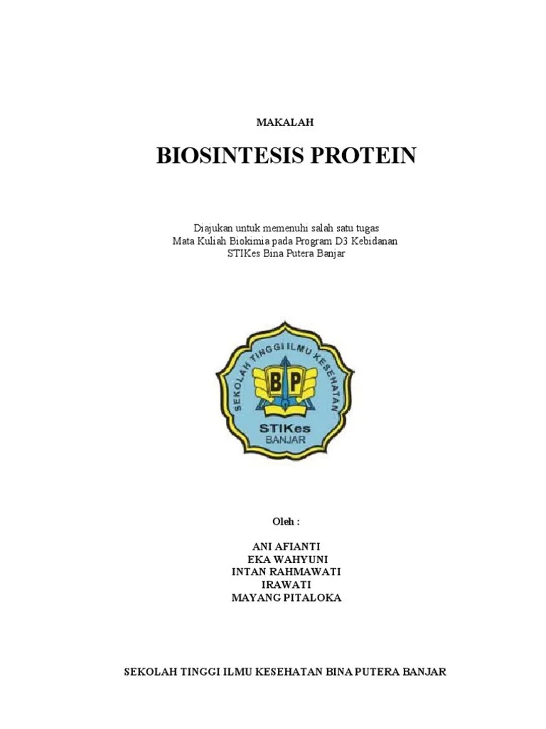 Makalah Biosintesis Protein