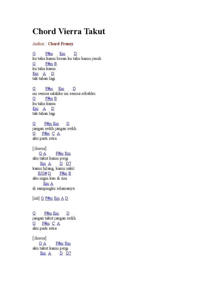 Chord Vierra Takut | PDF