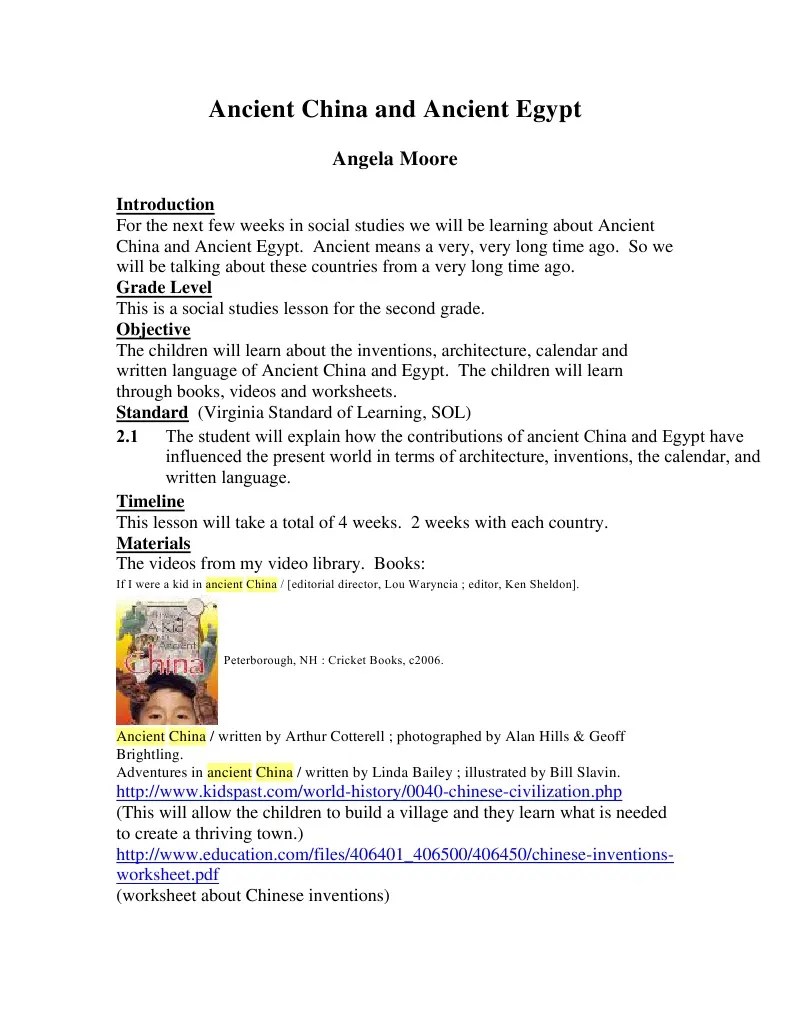 Ancient China and Ancient Egypt PDF Semiotics Learning