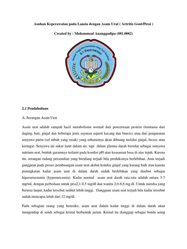 Askep Lansia Asam Urat