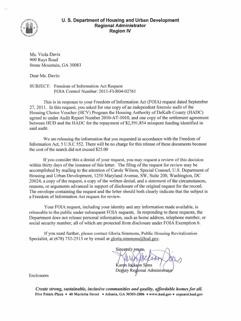 Forensic Audit of Housing Choice Voucher (HCV) Settlement With Housing