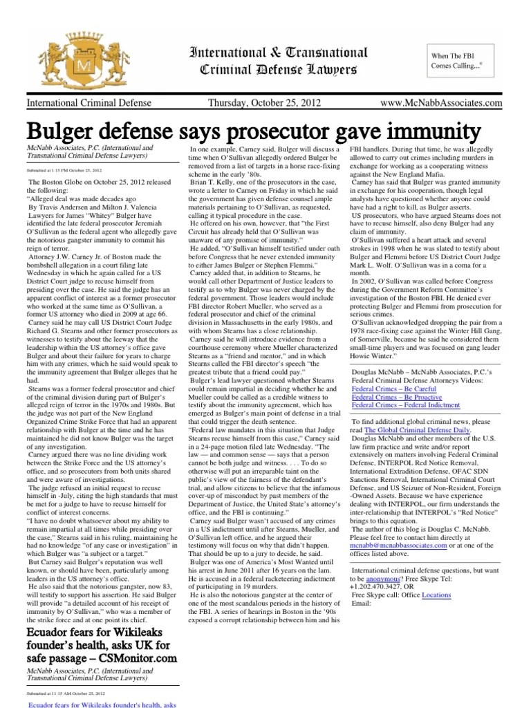 International Criminal Defense Lawyer Douglas McNabb of McNabb