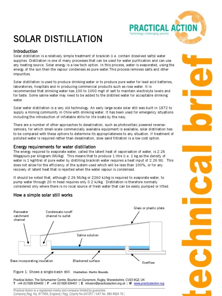 Solar Distillation.pdf | Solar Energy | Purified Water | Free 30-day
