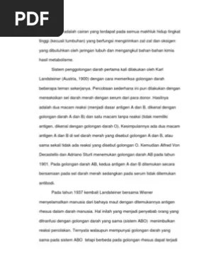 Sistem Penggolongan Darah ABO | PDF