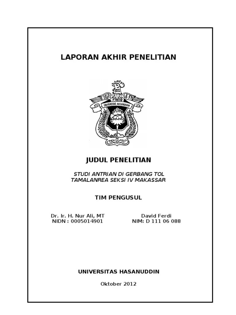 Laporan Akhir Penelitian Antrian