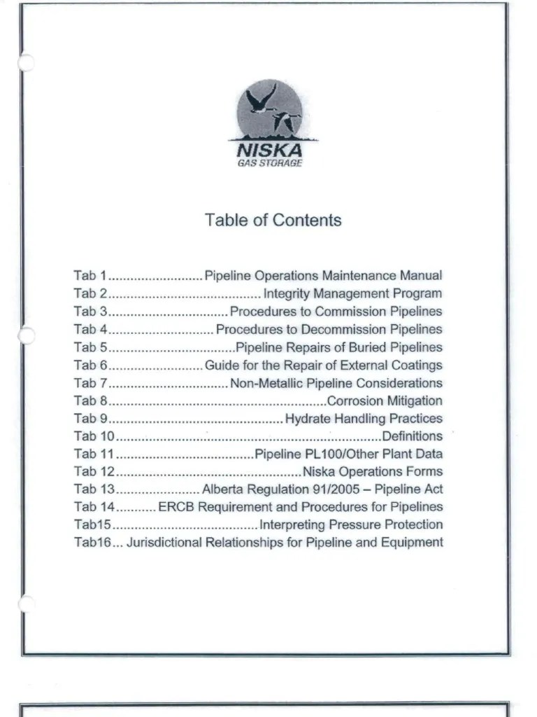 Pipeline Operations and Maintenance Manual