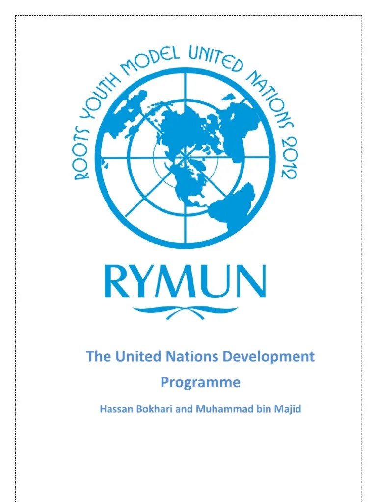 Study Guide Undp Rymun United Nations Development Programme