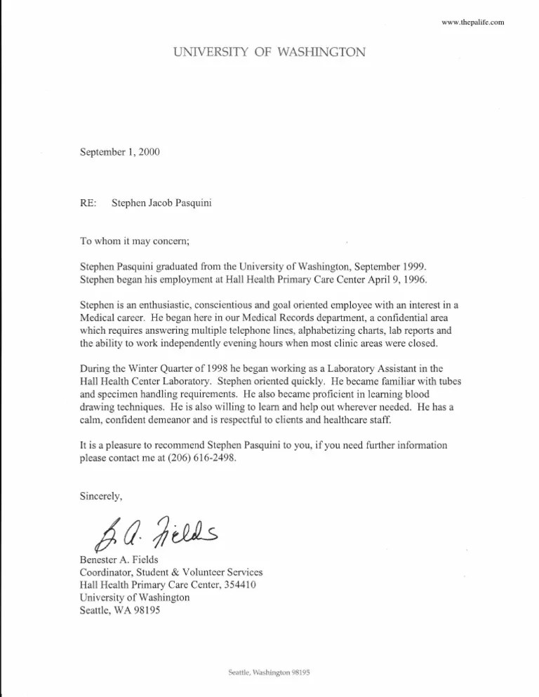 A letter of recommendation is a letter of reference that vouches for a specific person based on their characteristics and qualifications. Physician Assistant Application Letter of Recommendation ...
