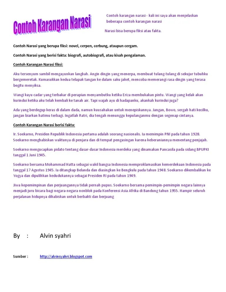 Contoh Karangan Narasi | PDF