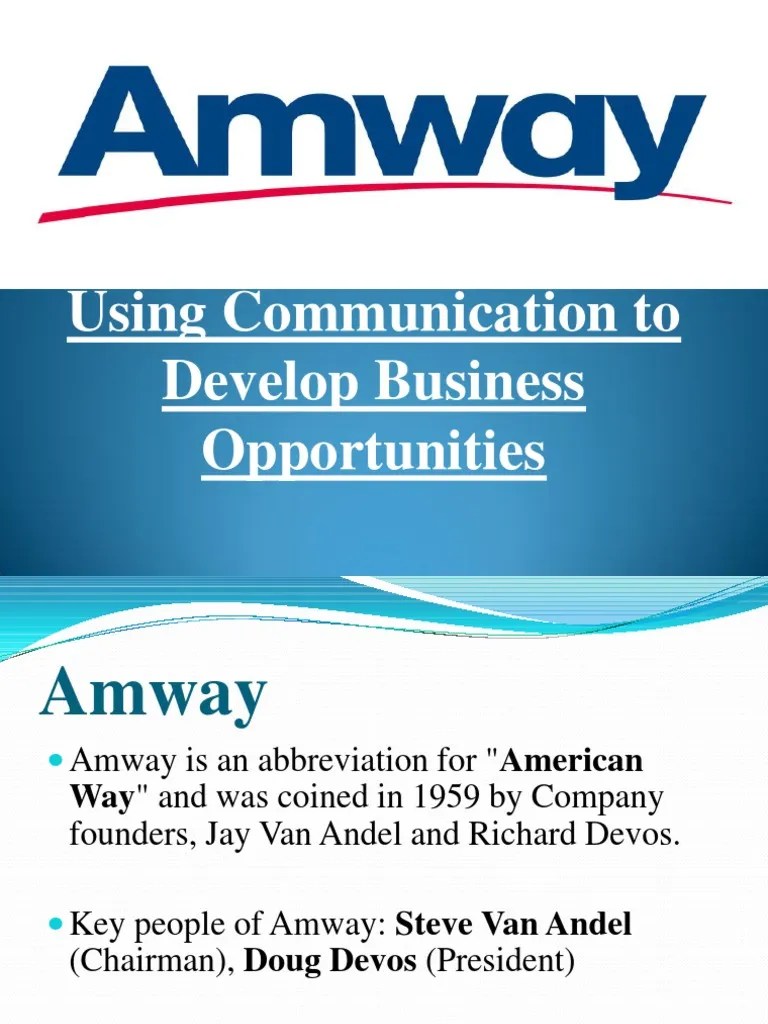 Amway Ppt Final Sales Distribution (Business)