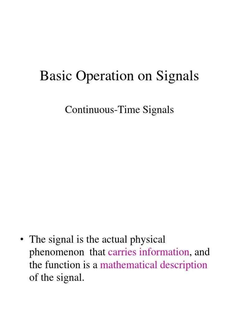 Basc Signals Type | PDF | Signal (Electrical Engineering