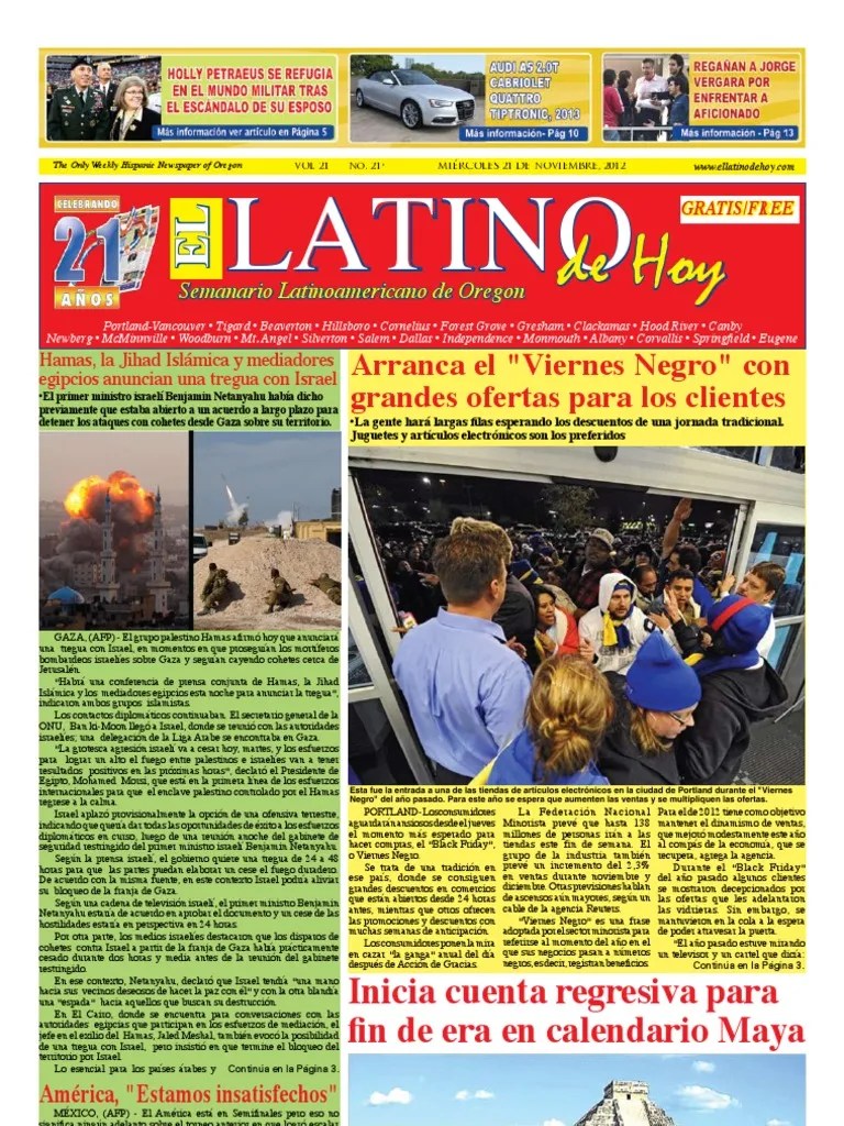 El Latino de Hoy The Only Weekly Hispanic Newspaper of Oregon 1121