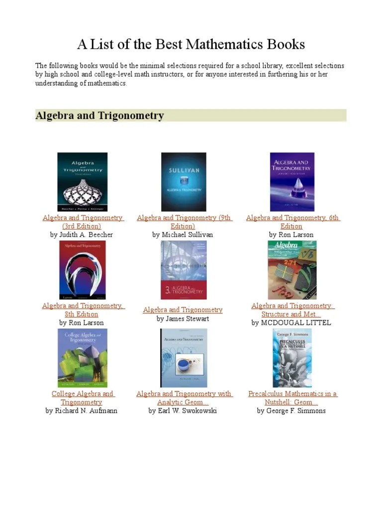 106650872 List of the Best Mathematics Books Mathematical Analysis