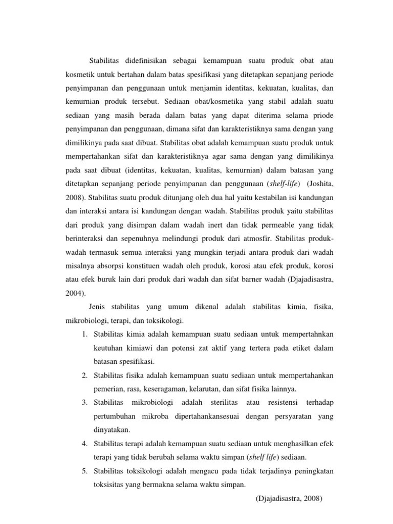 Stabilitas Semisolid