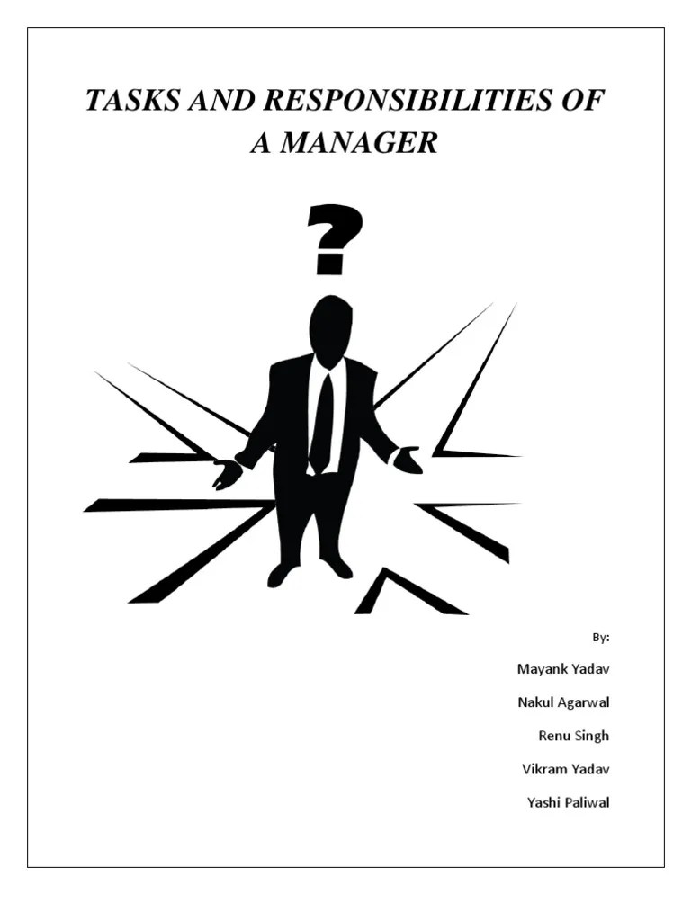 What Are The Responsibilities of A Professional Manager PDF