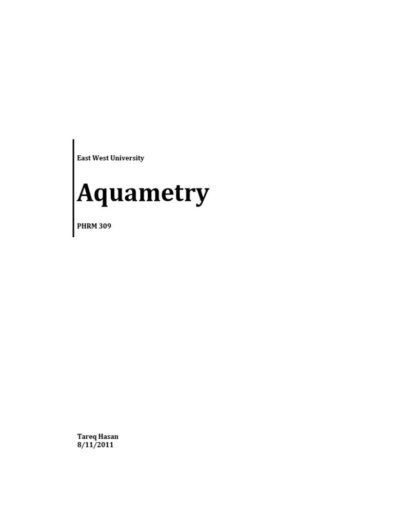Aquametry Titration Distillation