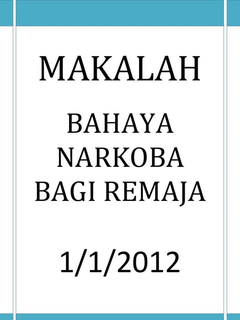 MAKALAH - Bahaya Narkoba Bagi Remaja | PDF