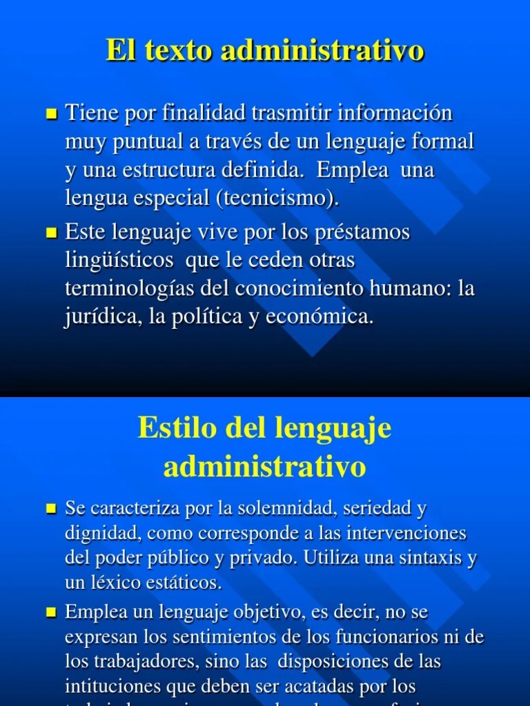El Texto Administrativo