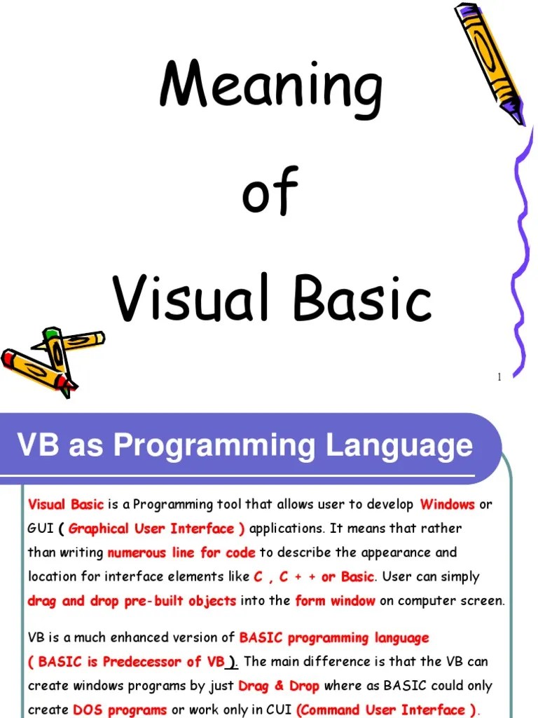 Meaning of Visual Basic