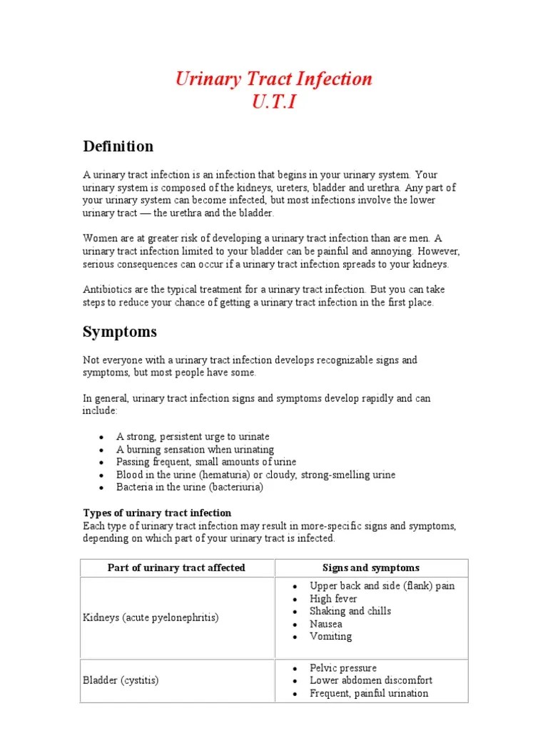 urinary tract infection soap note example