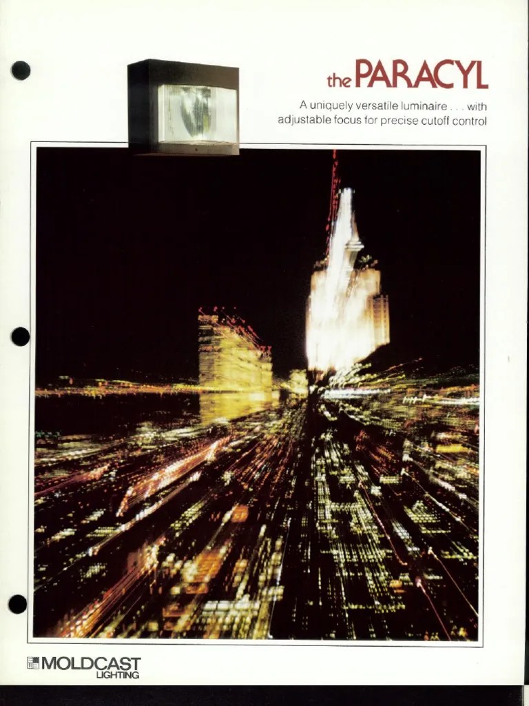 Moldcast Lighting Paracyl Brochure 1978