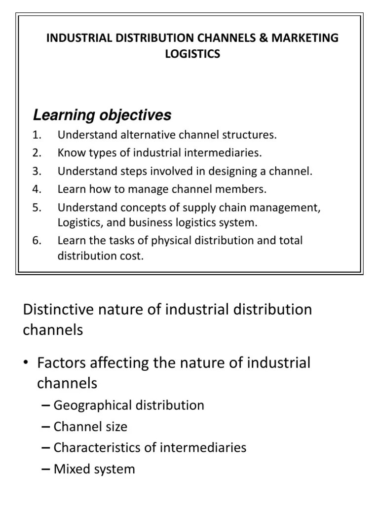 Distribution Channel PDF Supply Chain Management Distribution