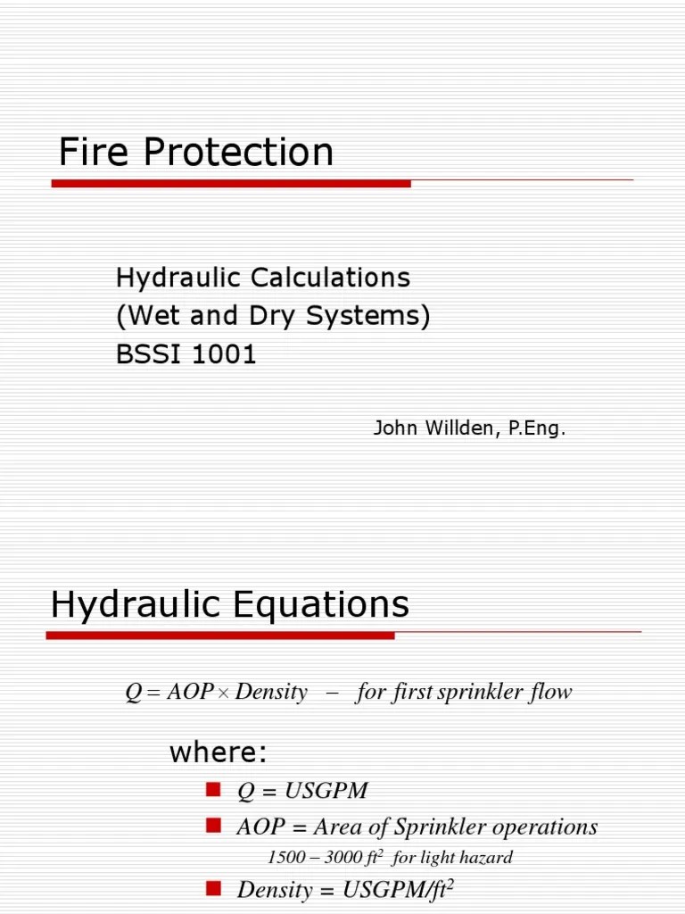 53137227 Fire Protection Hydraulic Calculations Fire Sprinkler System