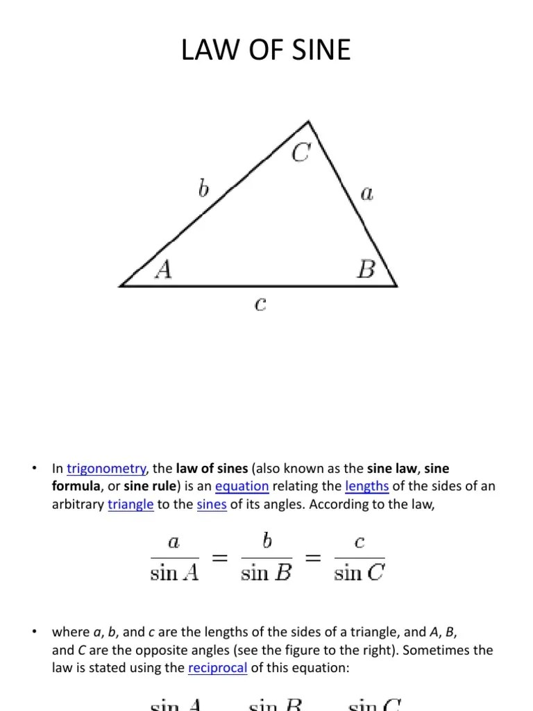 Law Of Sines And Law Of Cosines Worksheets