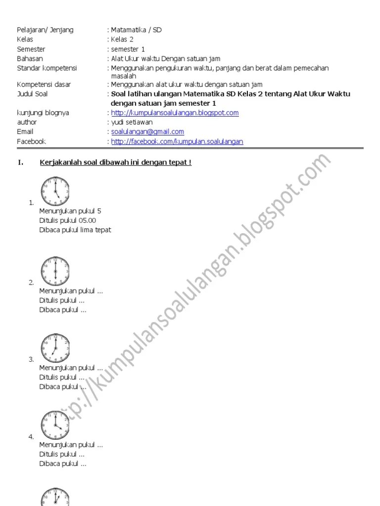 Materi Pelajaran Matematika Kelas 2 Sd Kurikulum 2013 - Cara Mengajarku