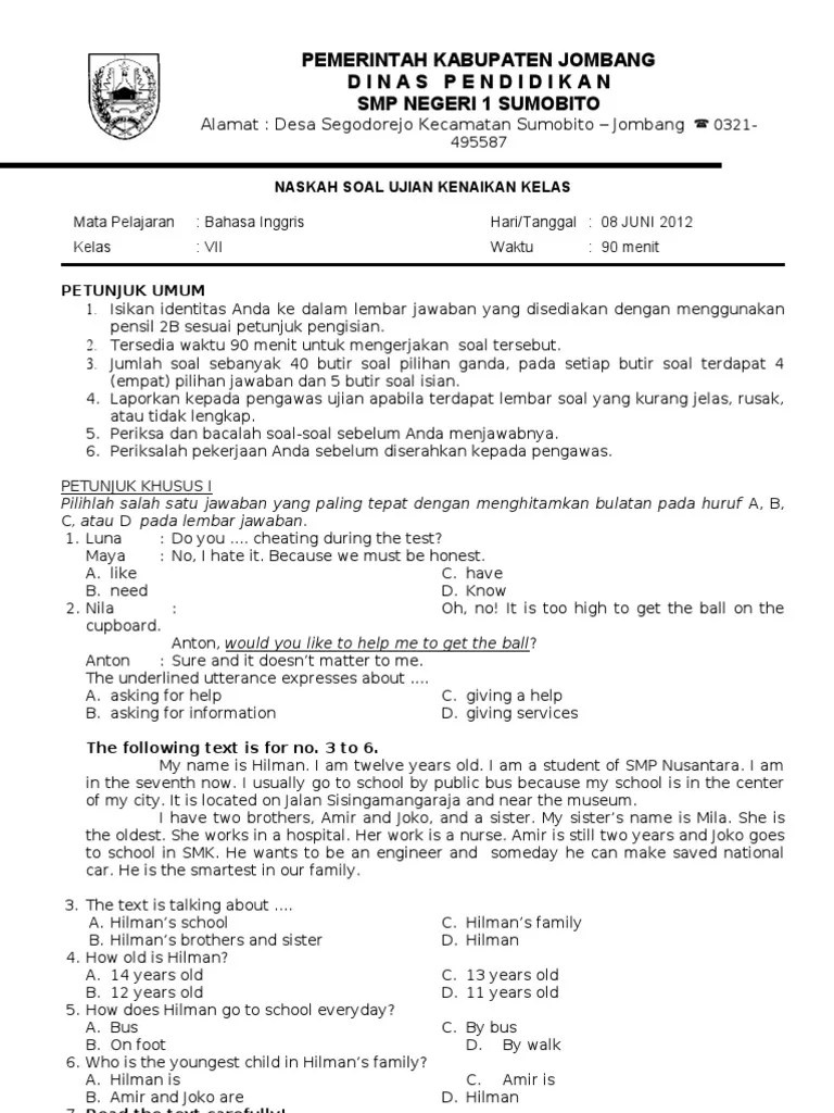 Contoh Rpp Bahasa Inggris Smp Kelas 7 Ktsp Temukan Contoh