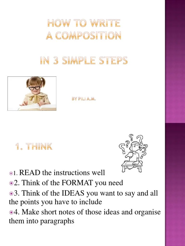 writing a composition in 3 steps