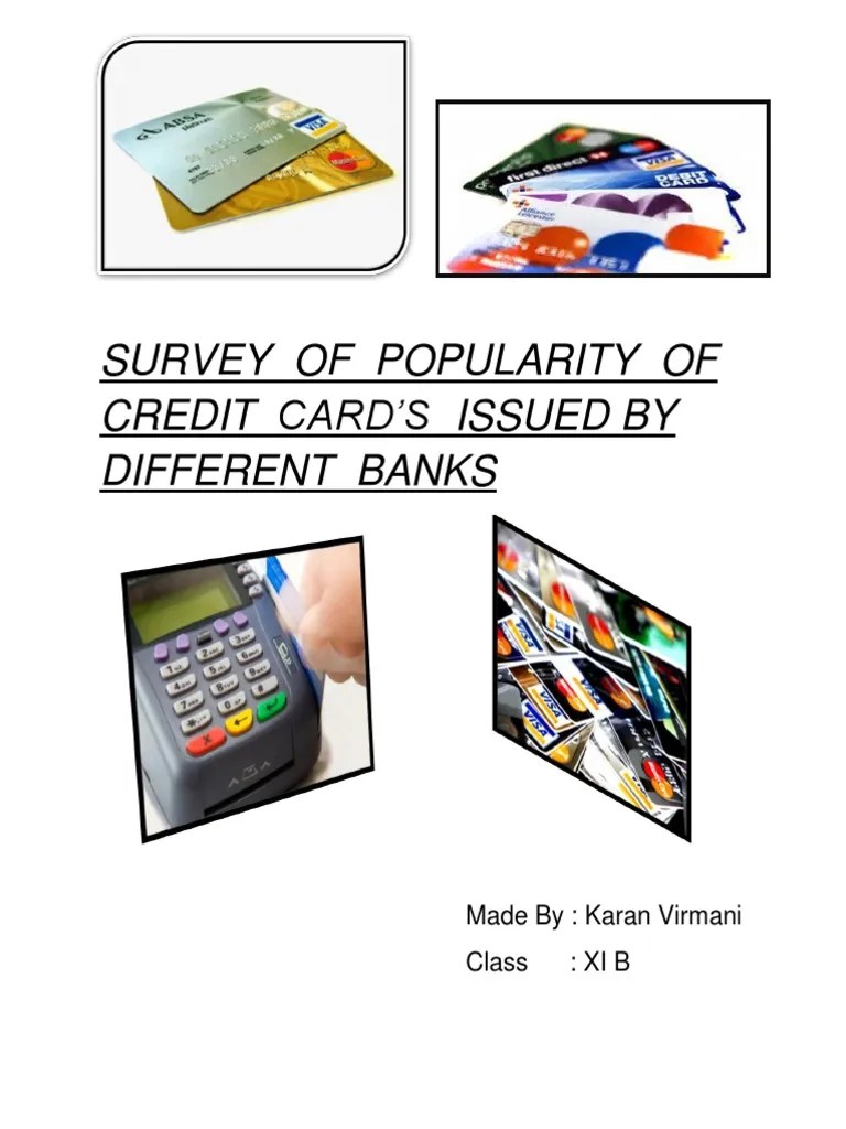 Business Studies Project On Credit Cards Credit Card Debits And Credits