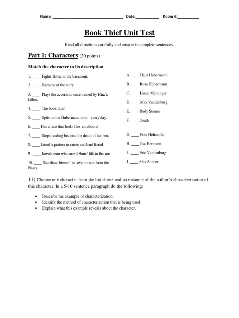 Book Thief Unit Test