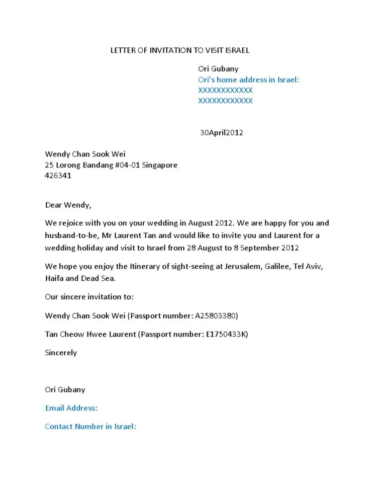 Letter of Invitation PDF