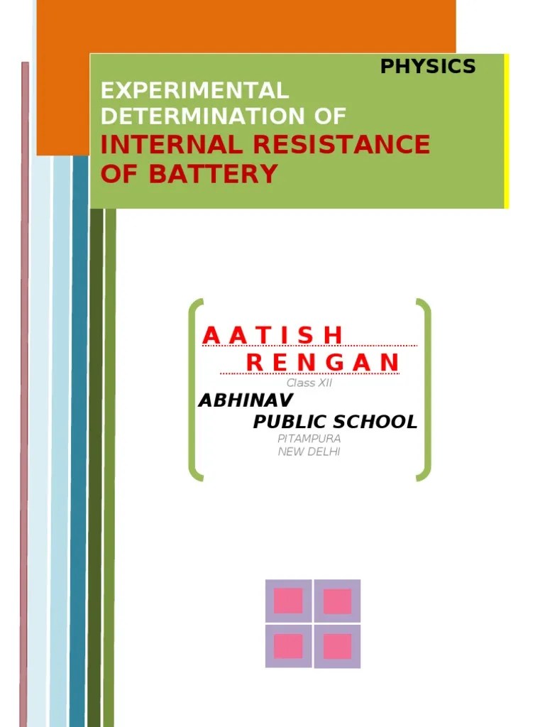 Internal Resistance of Battery
