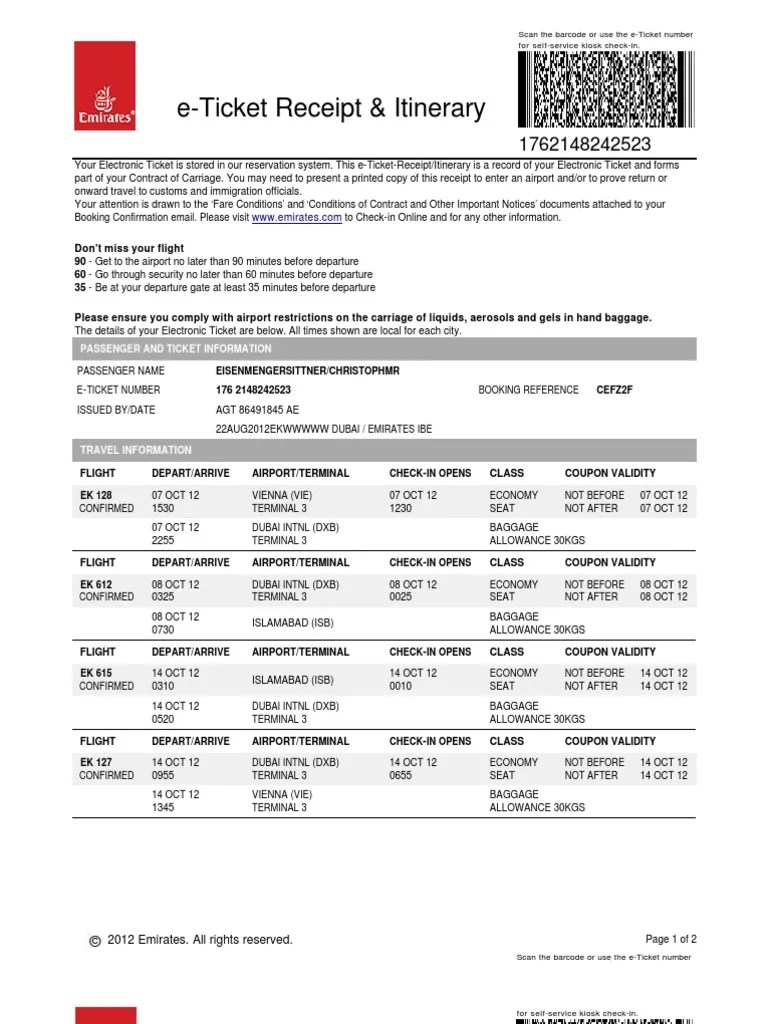 Emirates e Ticket 1